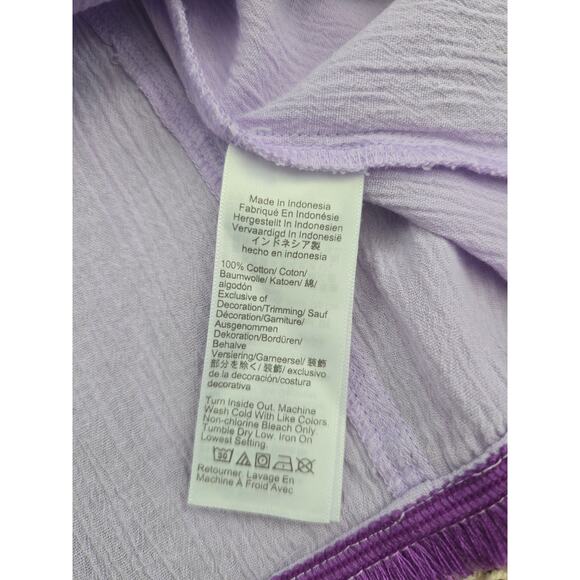 J.Crew Crewcuts Girls XS (4-5) Lilac Gauze Dress w/ Fringe Trim NWT Summer Cute - Picture 4 of 7